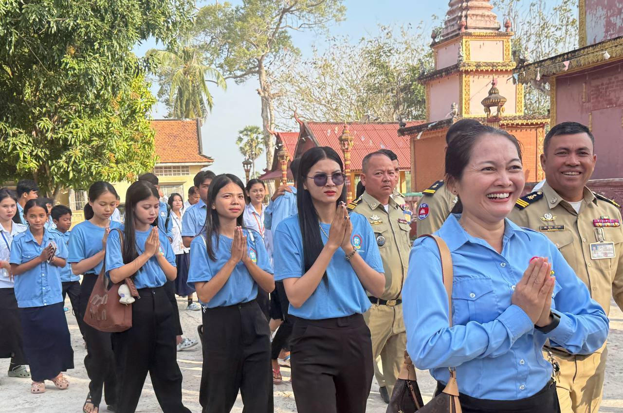 ស.ស.យ.ក. ស្រុកទ្រាំង ចូលរួមពិធីបុណ្យមាឃបូជានៅវត្តសេរីសោភ័ណ្ឌ (ហៅវត្តព្រៃមៀន)